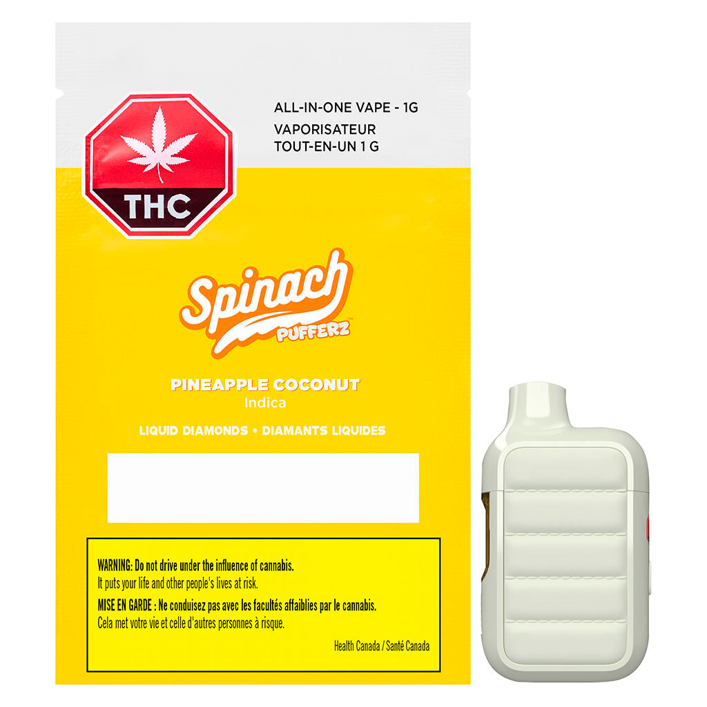 Pufferz - Pineapple Coconut All-in-One Liquid Diamonds Vape - 