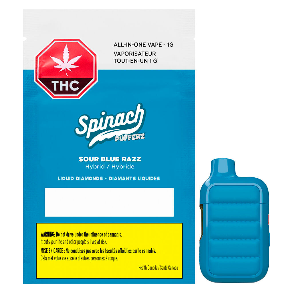 Pufferz - Sour Blue Razz All-in-One Liquid Diamonds Vape - 