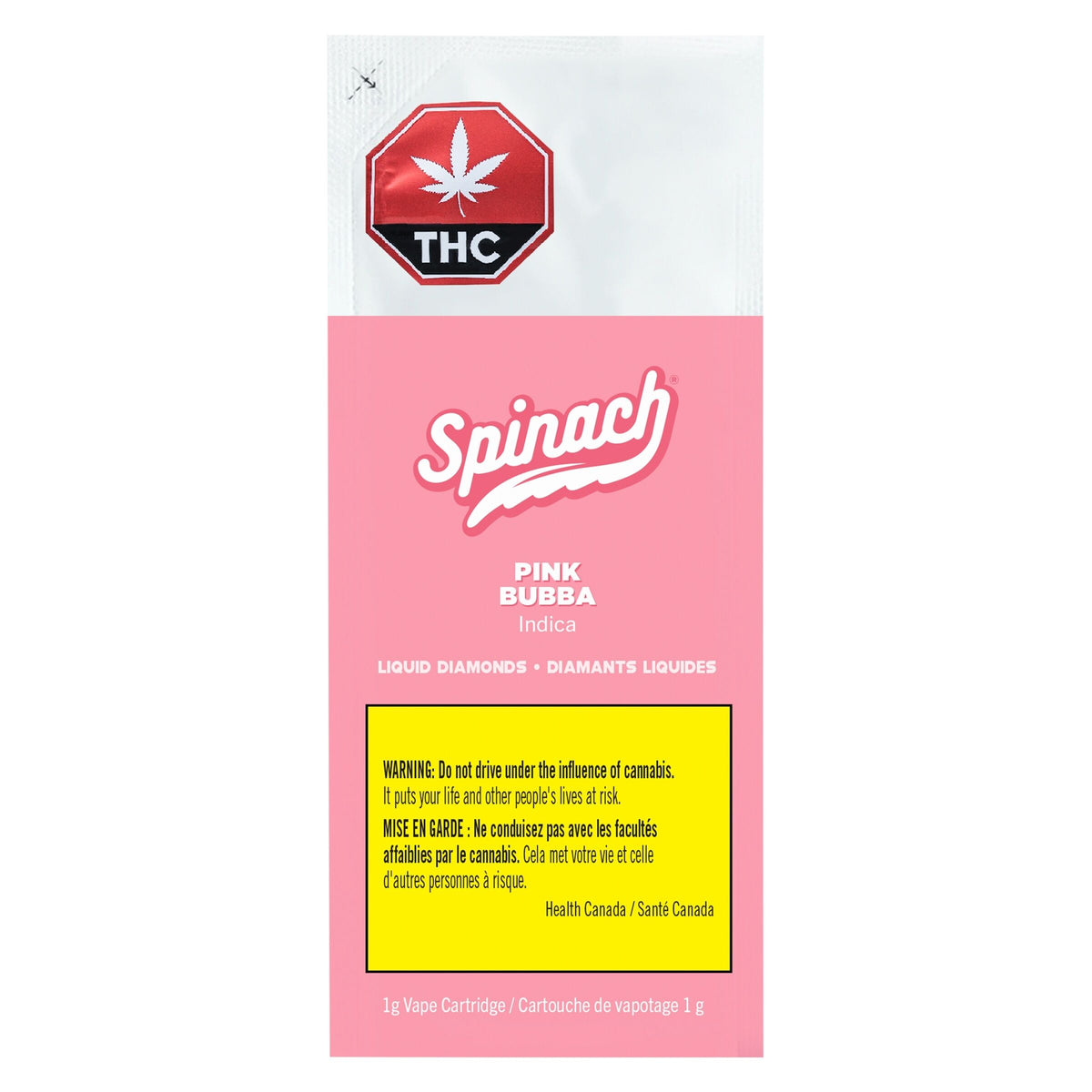 Cartouche à filetage 510 aux diamants liquides Pink Bubba