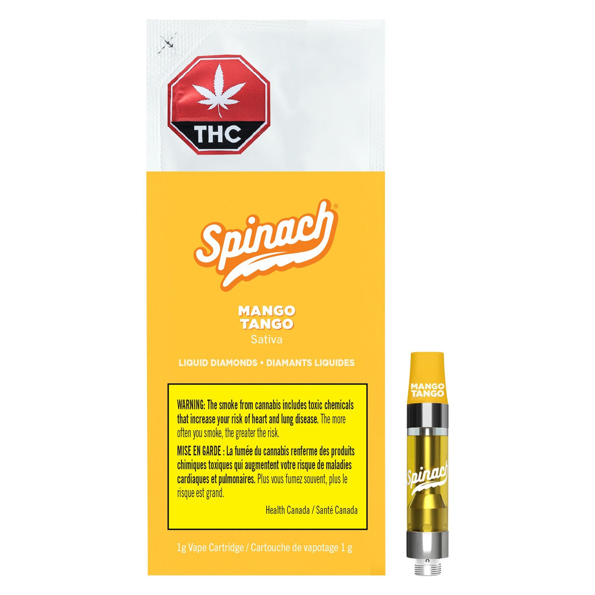 Cartouche filetage 510 au diamant liquide Mango Tango