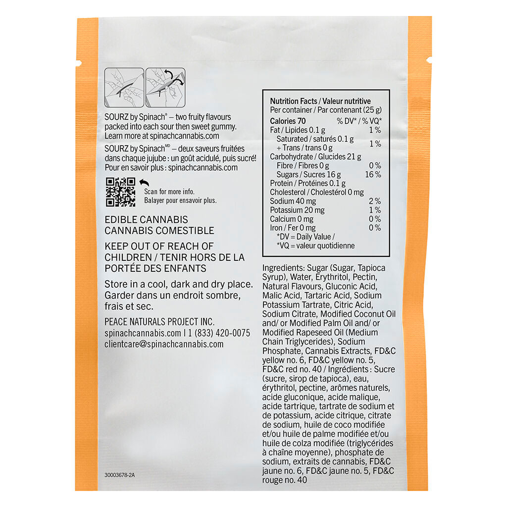 SOURZ by Spinach - Peach Orange 1:1 - 