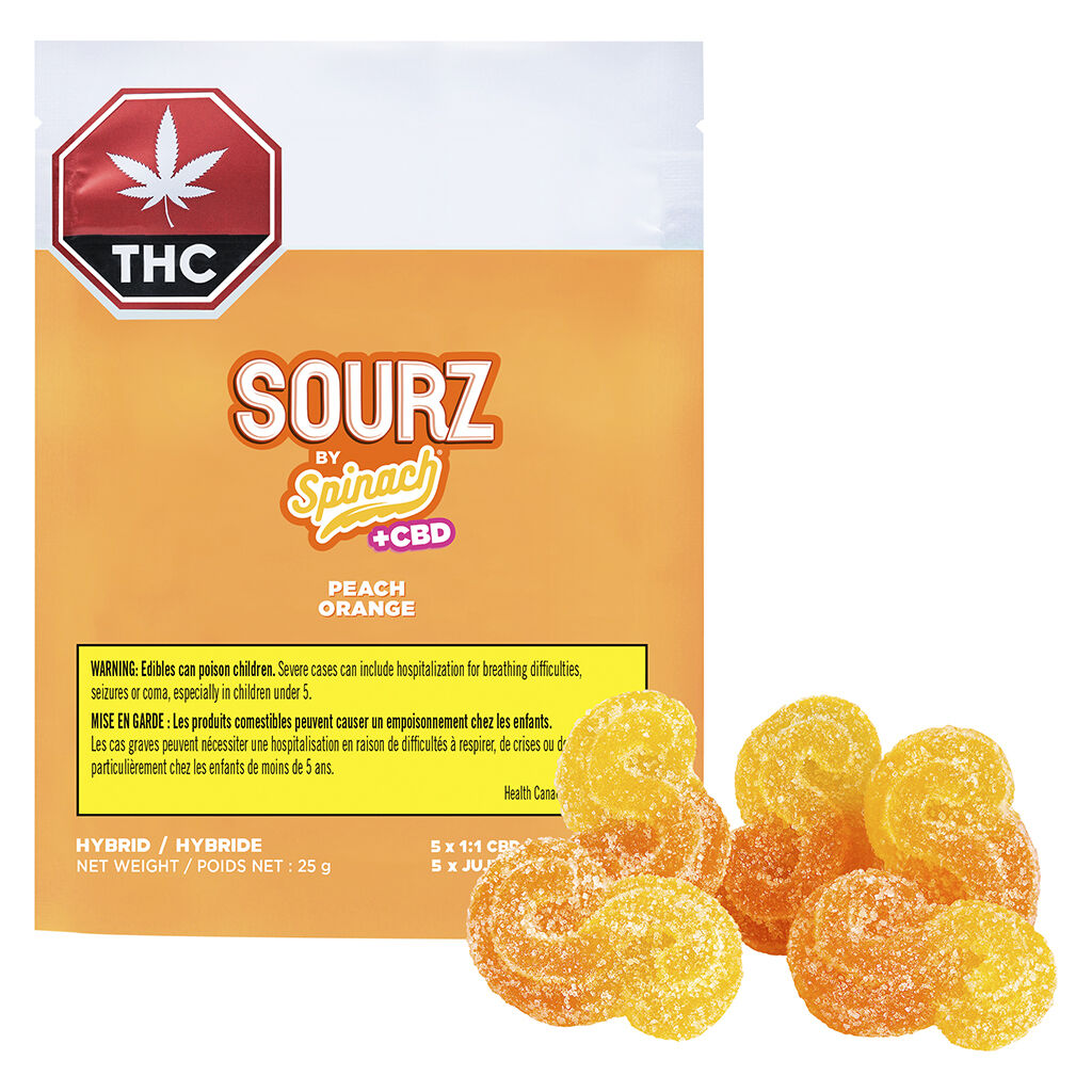 SOURZ de Spinach – Orange pêche 1:1