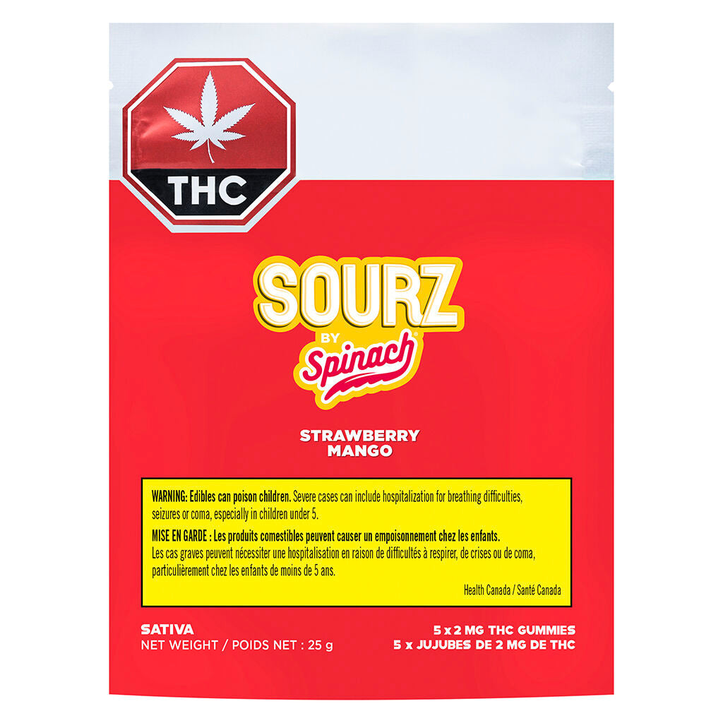 Confiseries molles au sativa SOURZ de Spinach à saveur de fr - 