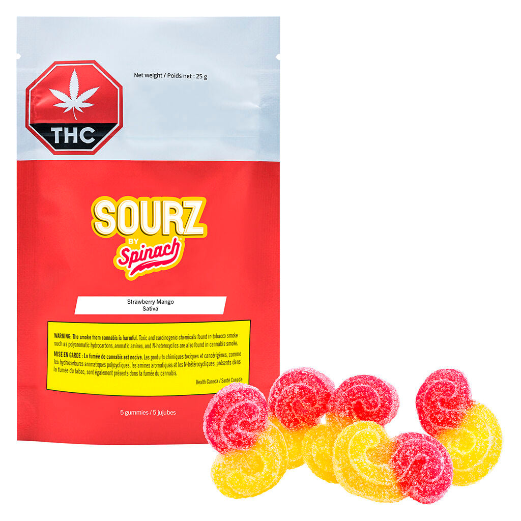 SOURZ by Spinach - Strawberry Mango Sativa Soft Chews - 