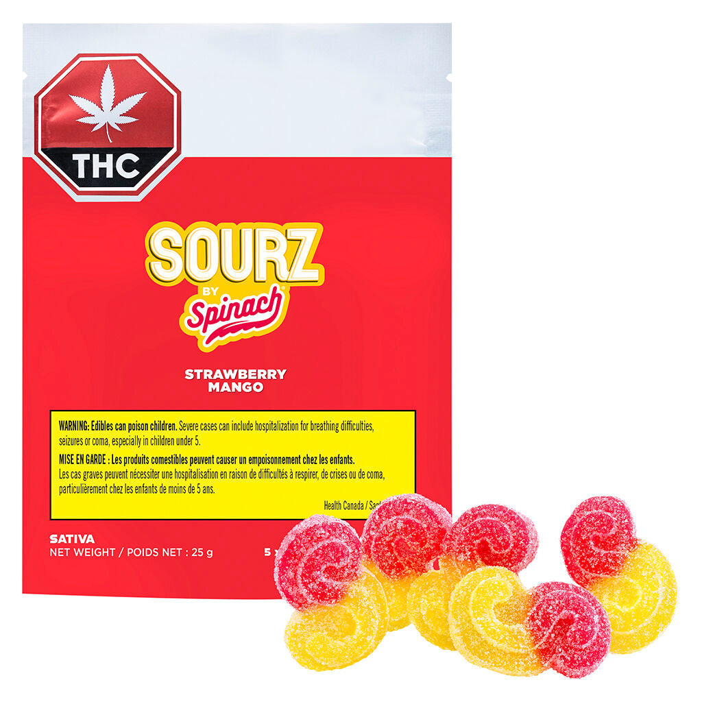SOURZ by Spinach - Strawberry Mango Sativa Soft Chews - 