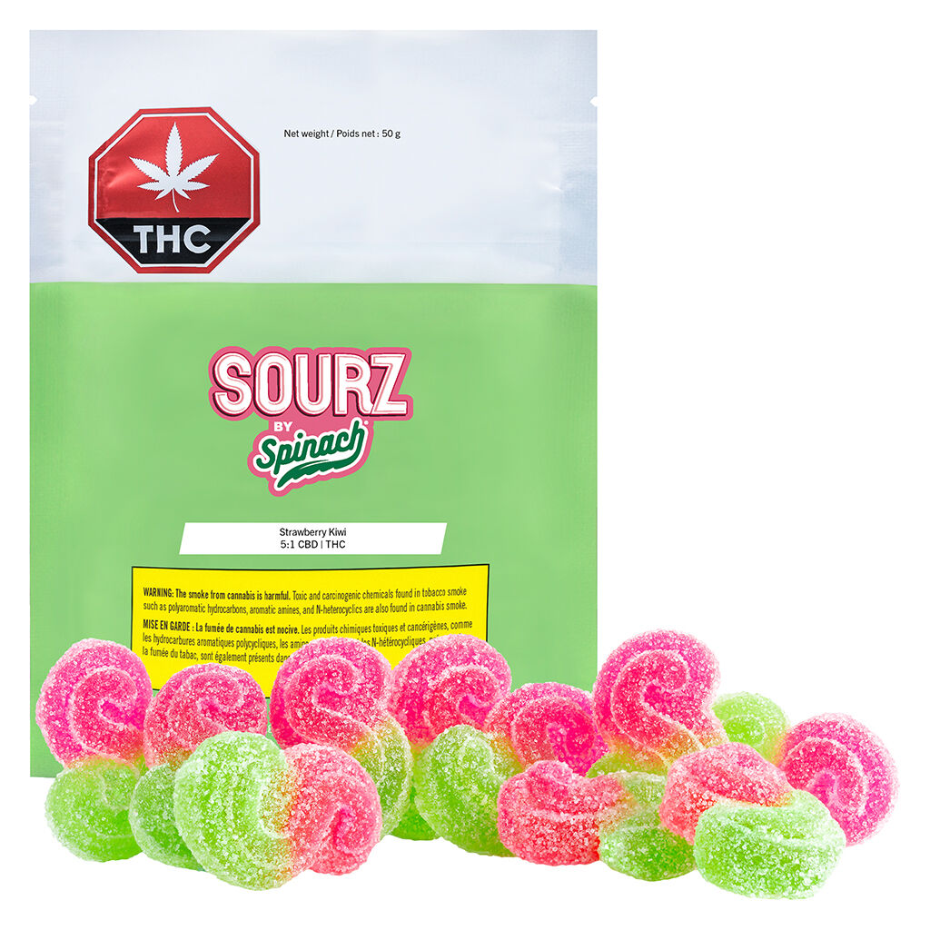 Strawberry Kiwi 5:1 CBD+THC Gummies - 