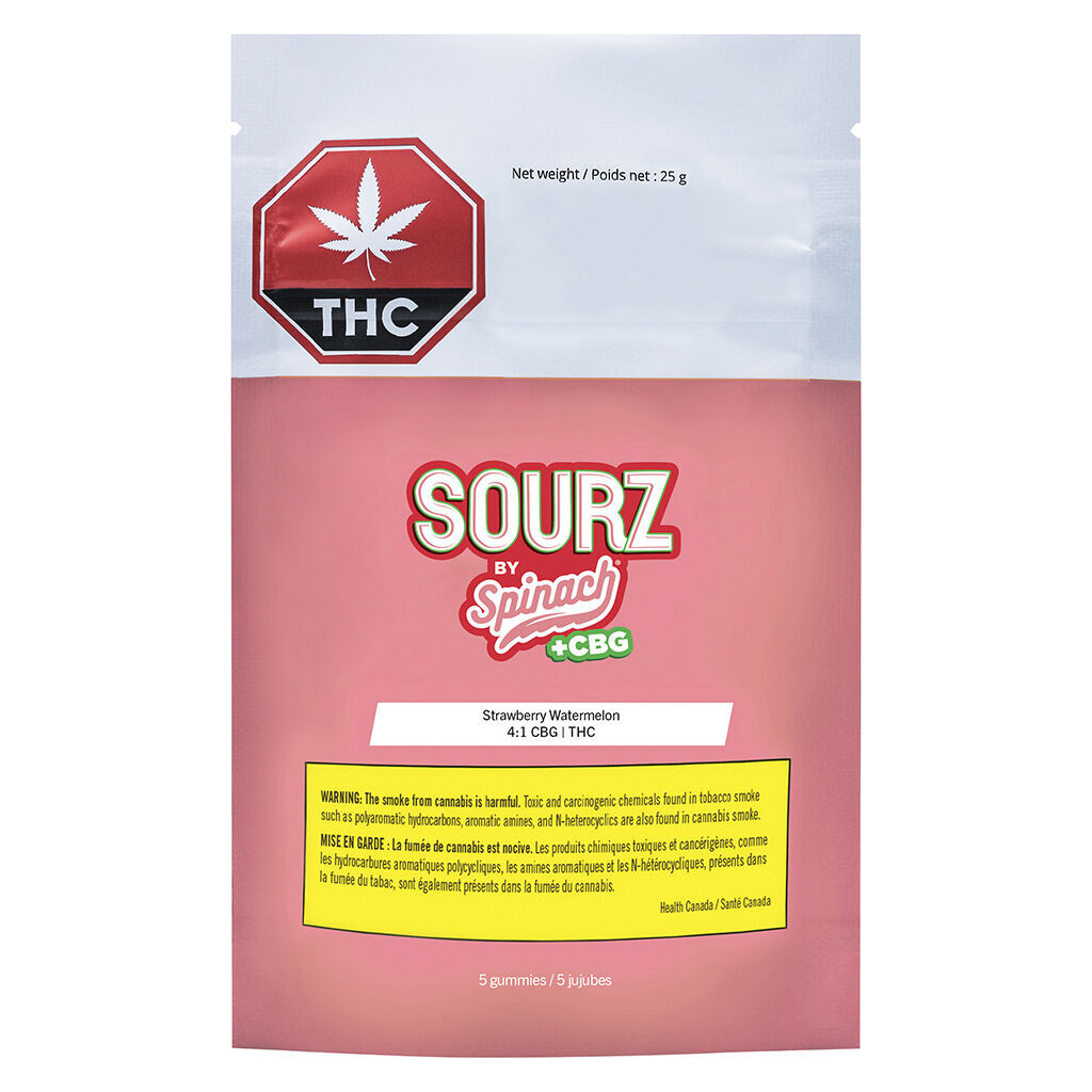 Strawberry Watermelon 4:1 CBG THC Gummies - 