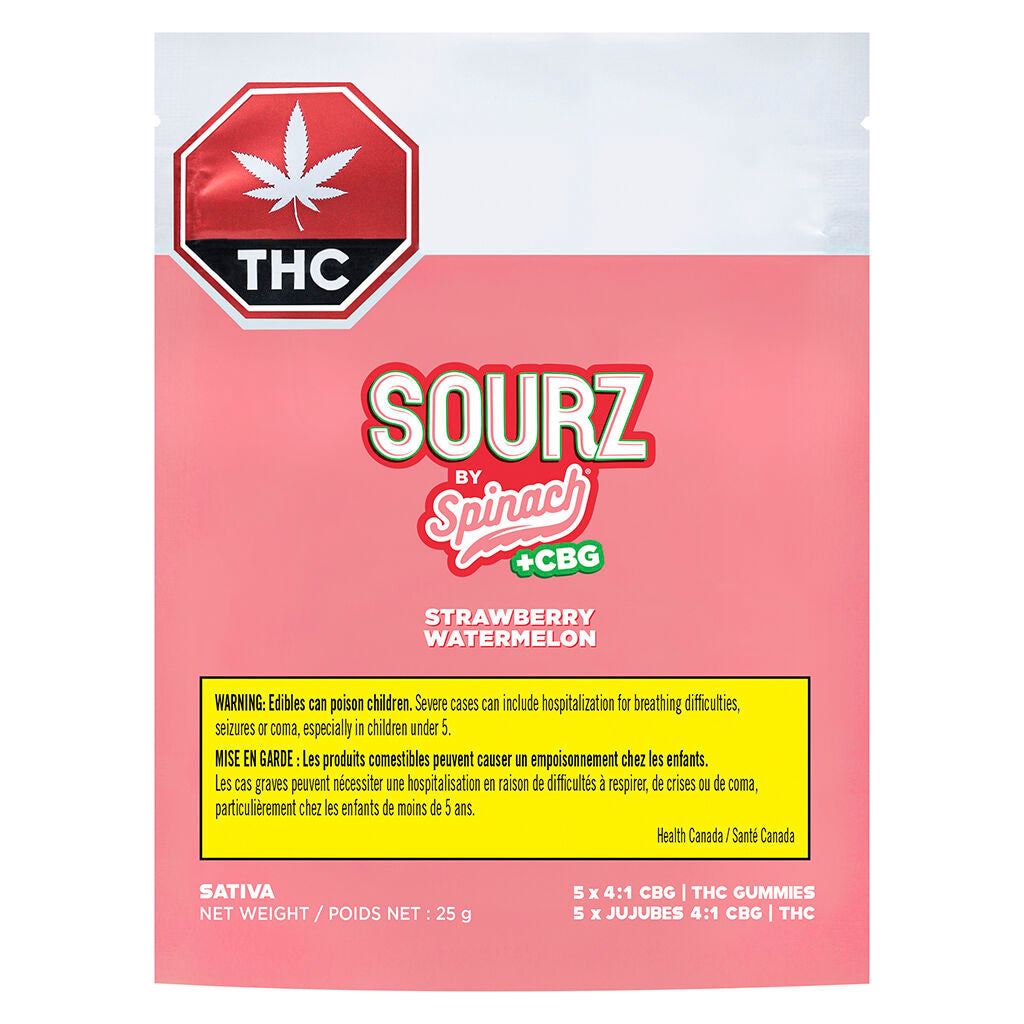 Strawberry Watermelon 4:1 CBG THC Gummies - 
