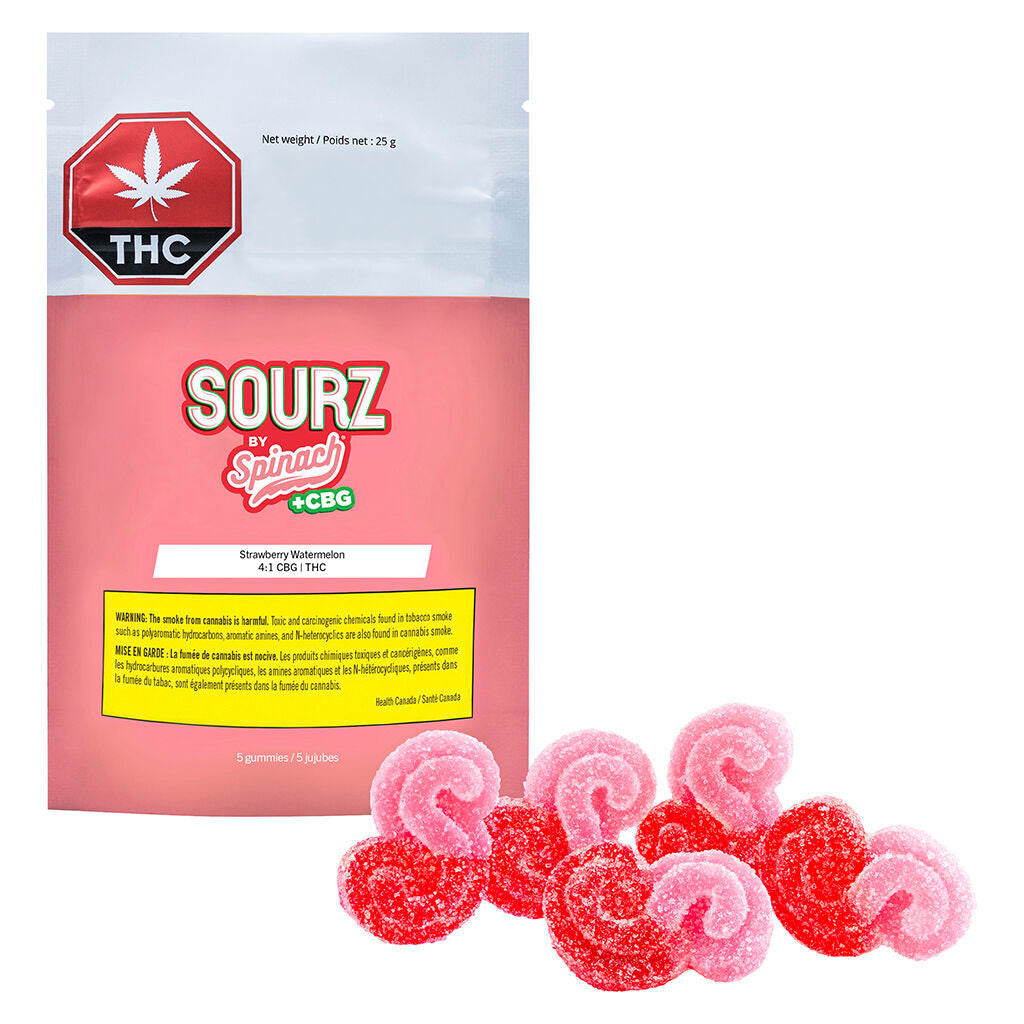 Strawberry Watermelon 4:1 CBG THC Gummies - 