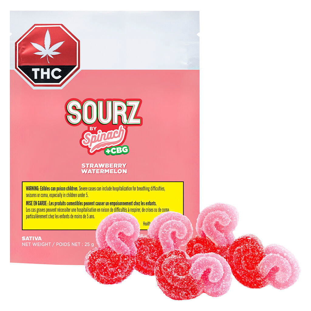 Strawberry Watermelon 4:1 CBG THC Gummies - 