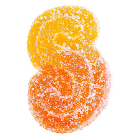 Photo Fully Blasted Peach Orange 1:1 THC CBD Gummy
