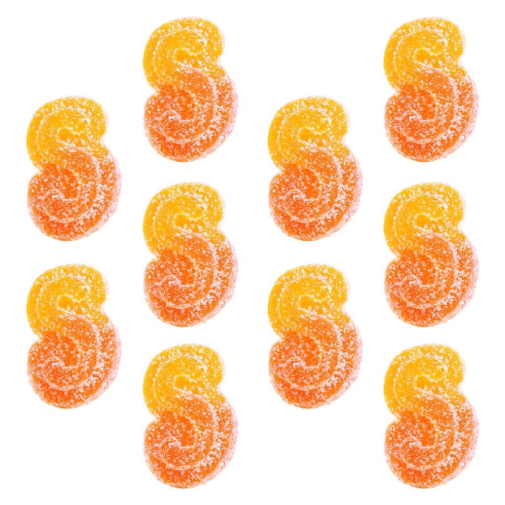 Fully Blasted Peach Orange 1:1 THC CBD Gummies - 