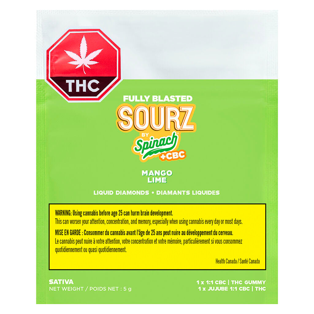 Fully Blasted Mango Lime 1:1 CBC THC Gummies - 