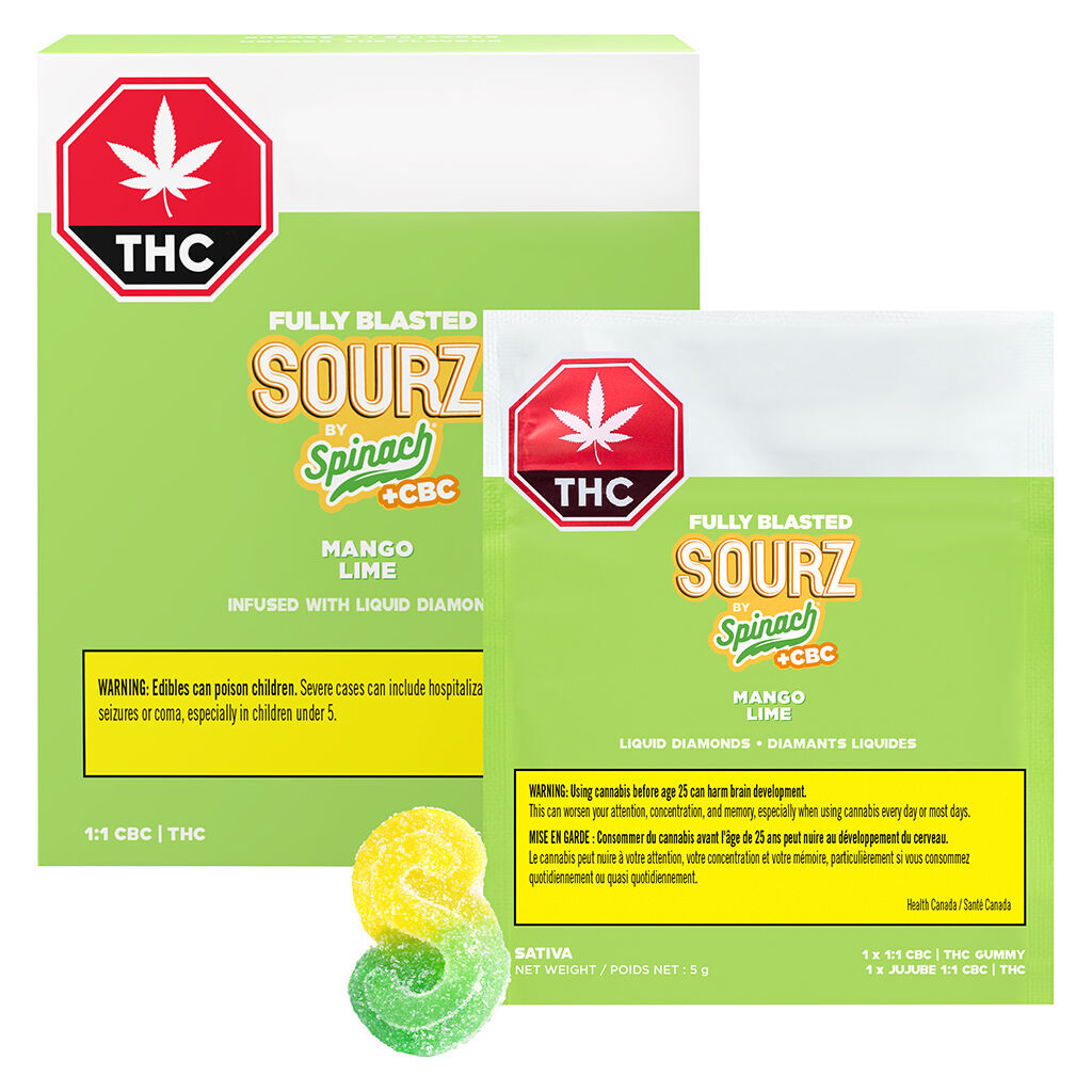 Fully Blasted Mango Lime 1:1 CBC THC Gummies - 