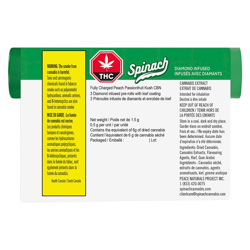 Fully Charged Peach Passionfruit Kush CBN Infused Pre-Roll - 