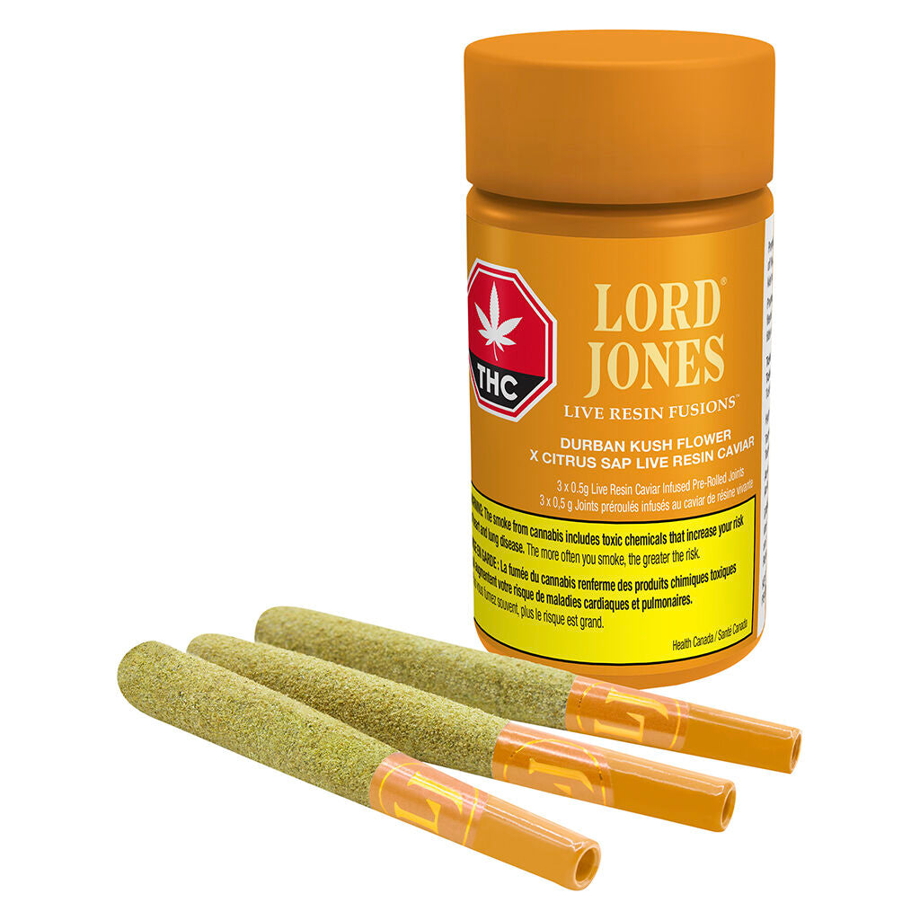 Durban Kush x Citrus Sap Live Resin Fusions Infused Pre-Roll