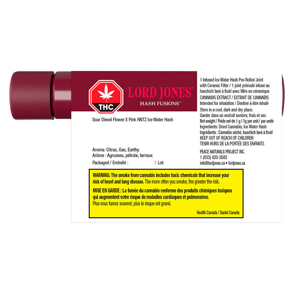 Hash Fusions - Sour Diesel x Pink RNTZ Infused Pre-Roll - 