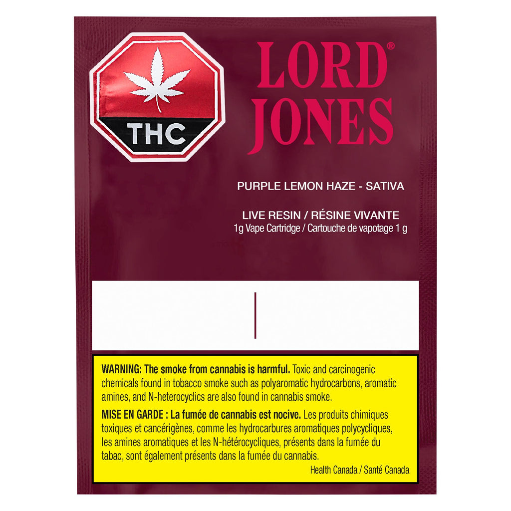 Pure Live Resin Vape Purple Lemon Haze 510 Thread Cartridge - 