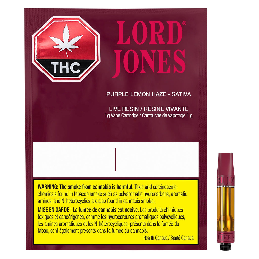 Pure Live Resin Vape Purple Lemon Haze 510 Thread Cartridge - 