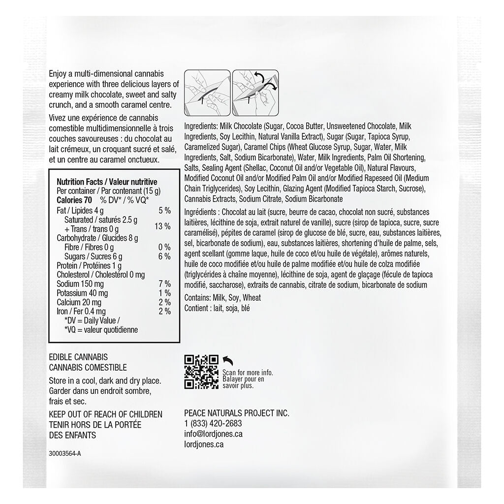 Chocolate Fusions - Salted Caramel Crunch: 1:1 THC CBD - 