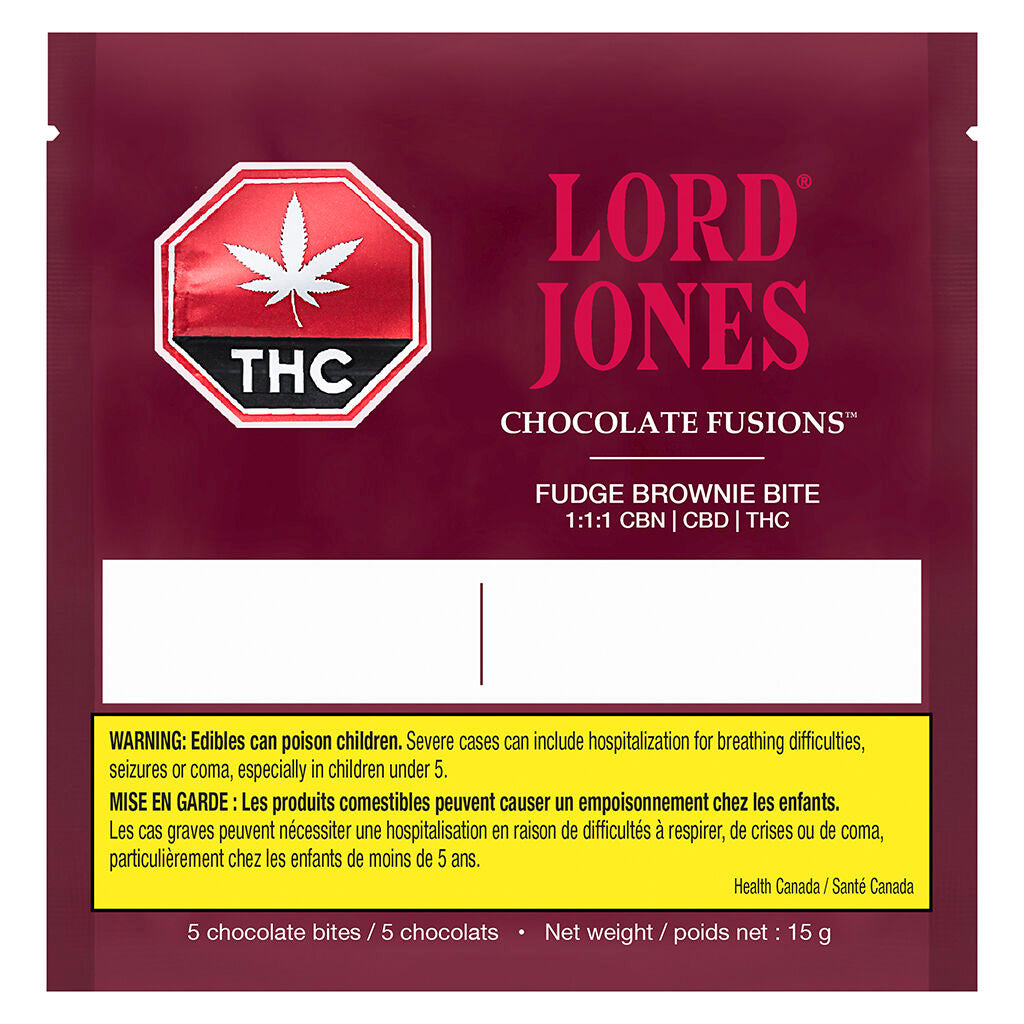 Chocolate Fusions Fudge Brownie Bite 1:1:1 CBN CBD THC - 