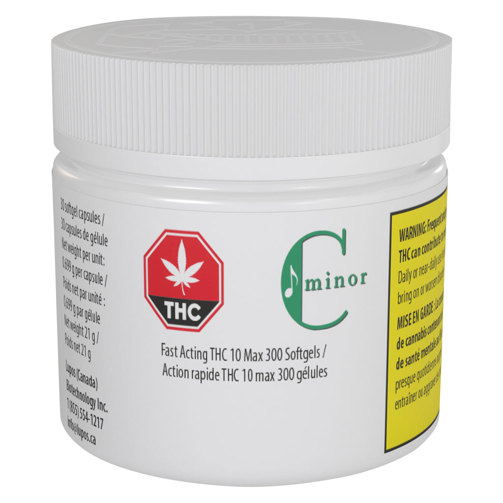 Fast Acting THC 10 Max 300 Softgels - 