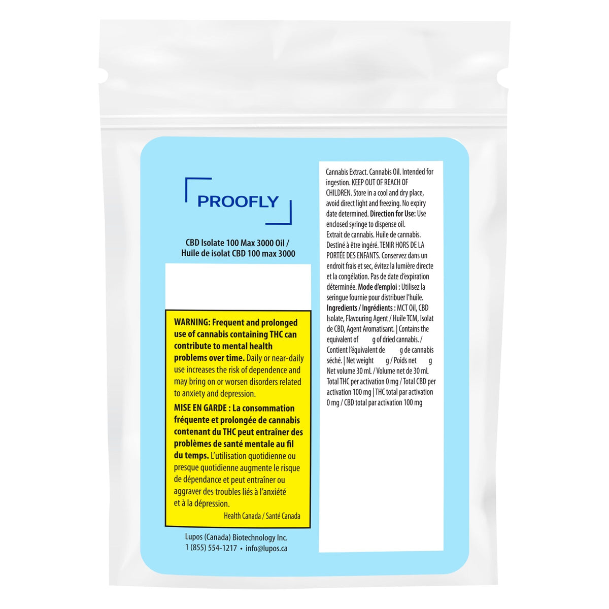 CBD Isolate 100 Max 3000 Oil