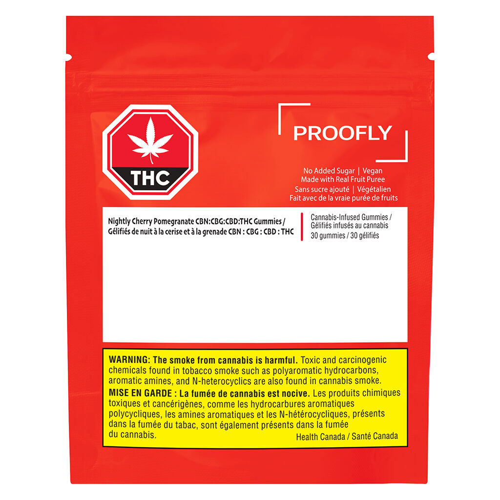 Nightly Cherry Pomegranate CBN:CBG:CBD:THC Gummies - 
