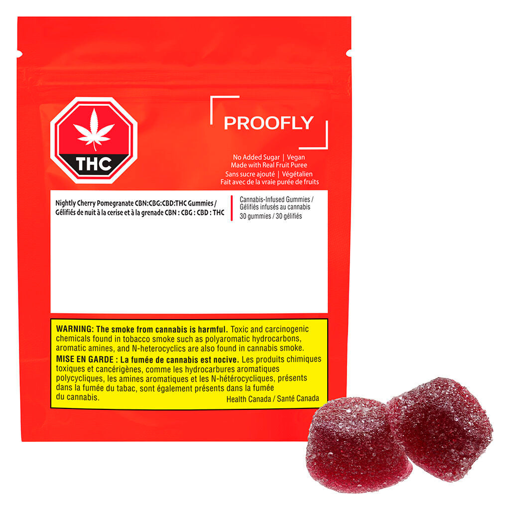 Nightly Cherry Pomegranate CBN:CBG:CBD:THC Gummies