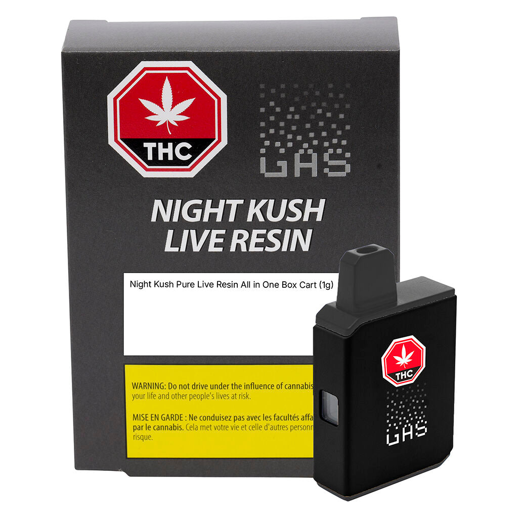 Night Kush Indica Pure Live Resin All in One Box Cart - 