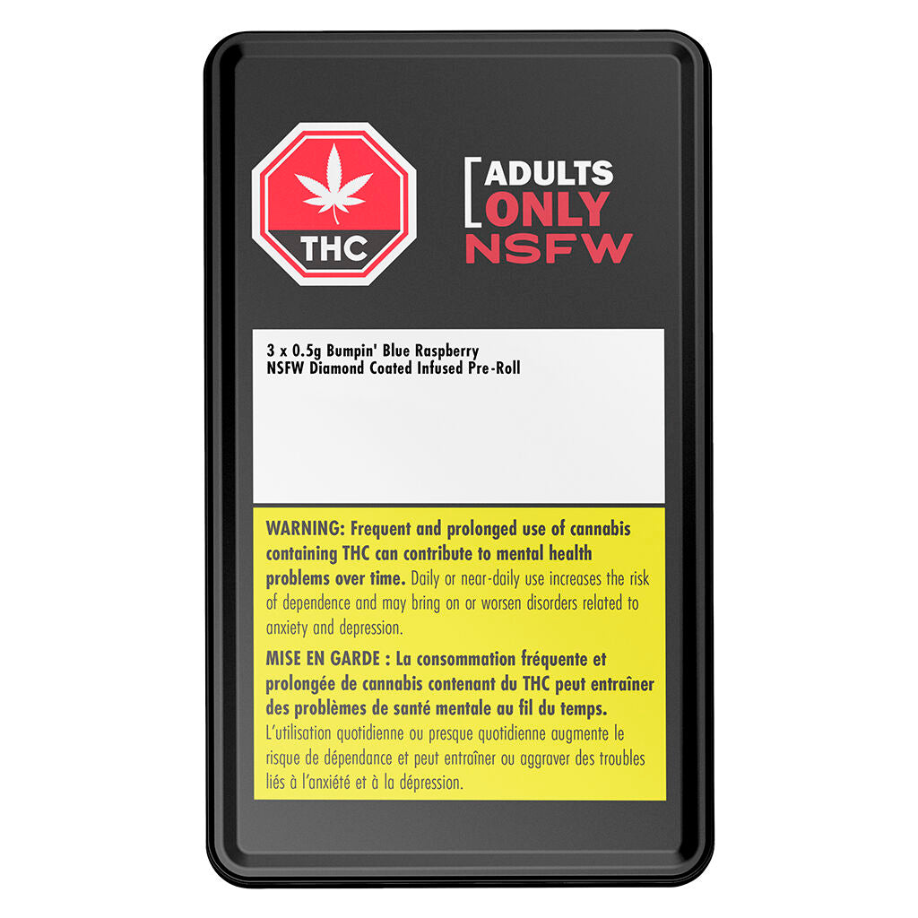 Bumpin' Blue Raspberry Nsfw Diamond Coated Infused Pre-roll - 