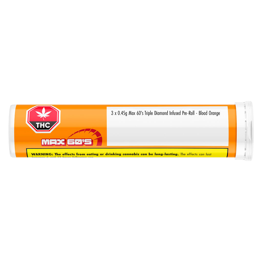 Max 60's Triple Diamond Infused Pre-Roll - Blood Orange - 