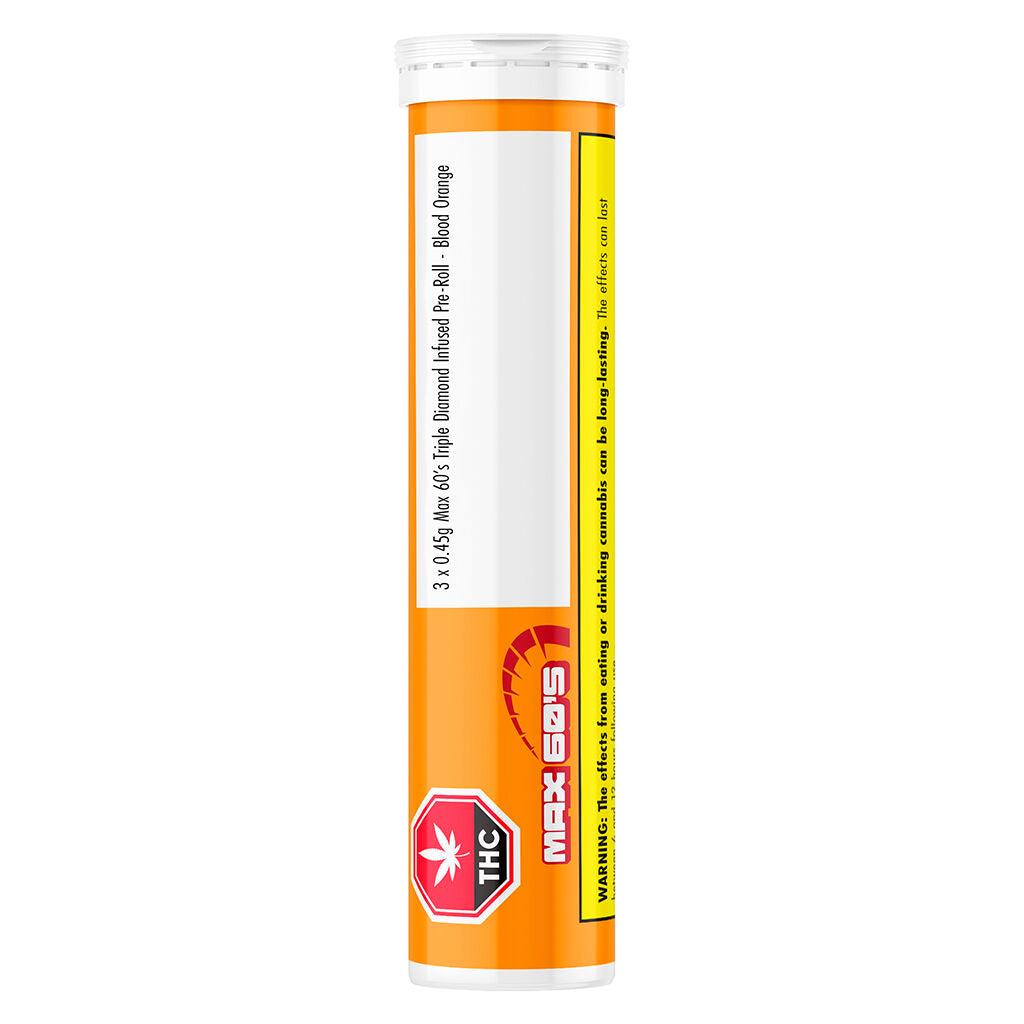Max 60's Triple Diamond Infused Pre-Roll - Blood Orange - 