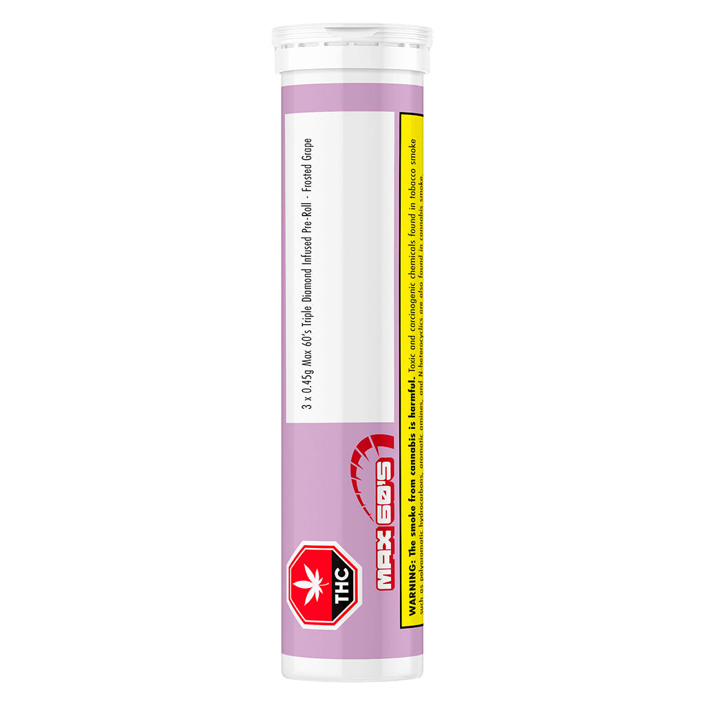 Max 60's Triple Diamond Infused Pre-Roll - Frosted Grape - 
