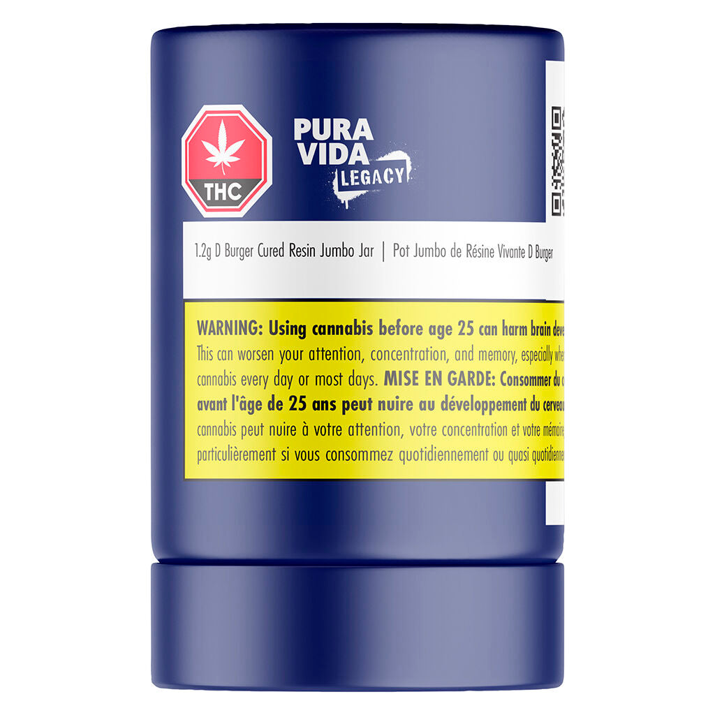 D Burger Cured Resin Jumbo Jar - 