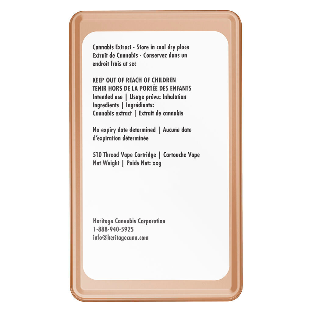 Crème Royale Kush NSFW Liquid Blunt Dia 510 Thread Cartridge - 