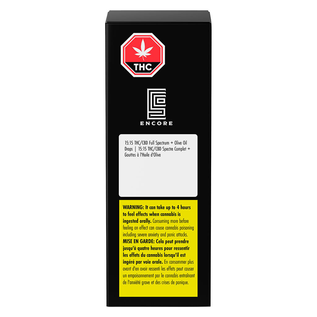 15:15 THC/CBD Full Spectrum + Olive Drops