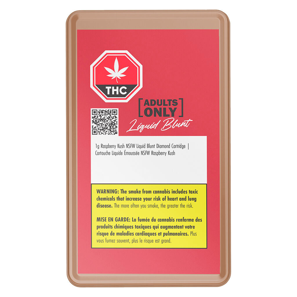 Raspberry Kush NSFW Liquid Blunt Diamond 510 Thread Cartridg - 