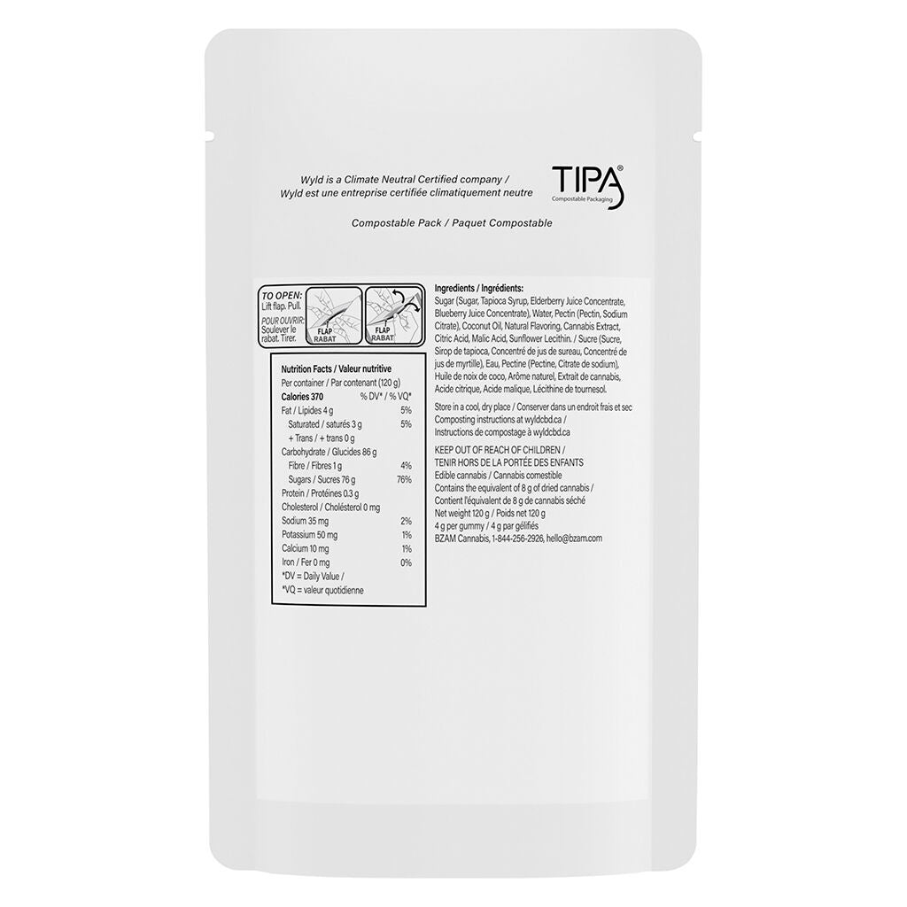 Real Fruit Elderberry 750mg CBD:150mg CBN 30