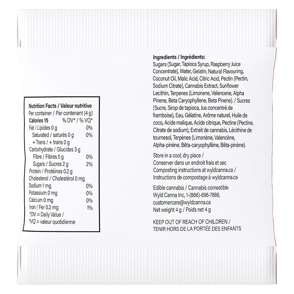 Real Fruit Raspberry SATIVA Gummies - 