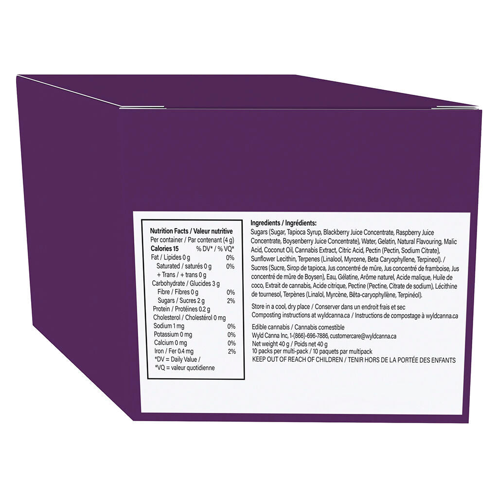 Real Fruit Boysenberry Indica Gummies 2:1:1 CBD:CBN:THC - 