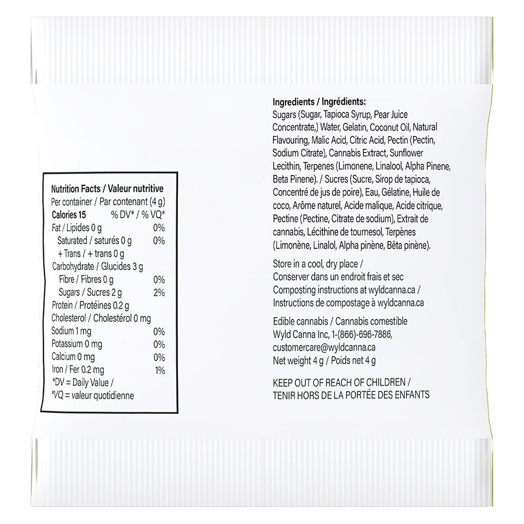 Real Fruit Pear Hybrid Gummies 1:1 THC:CBG - 