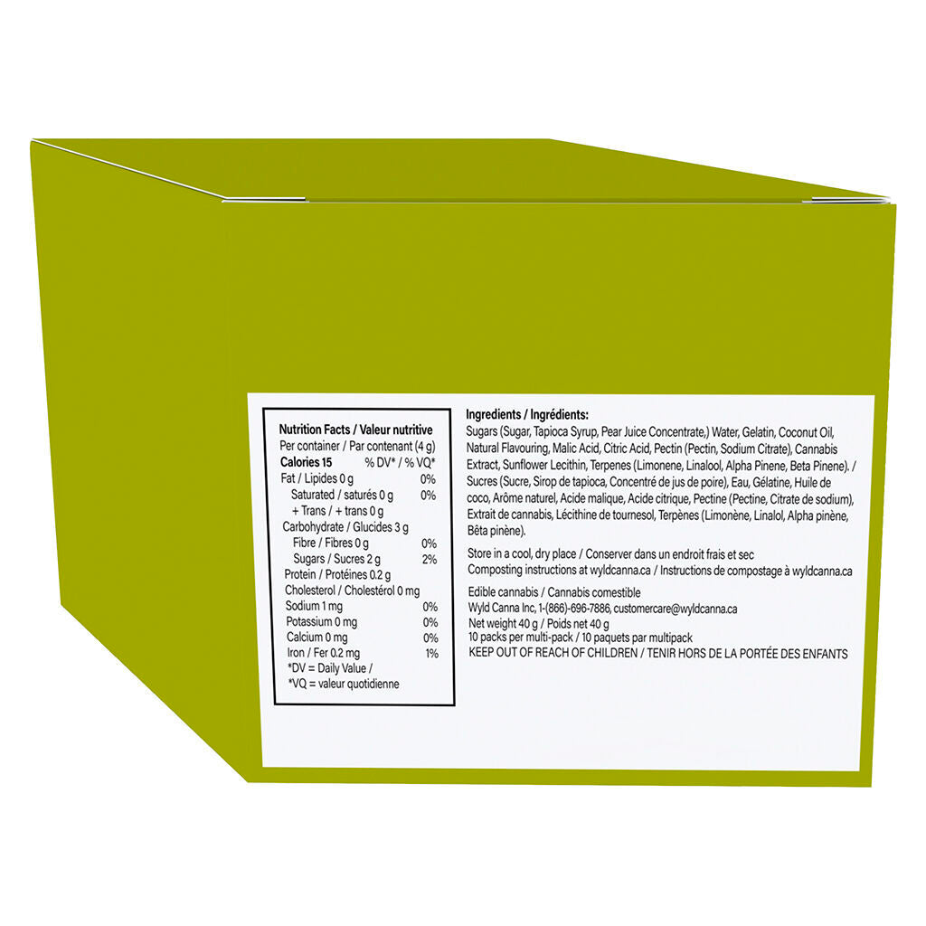 Real Fruit Pear Hybrid Gummies 1:1 THC:CBG - 