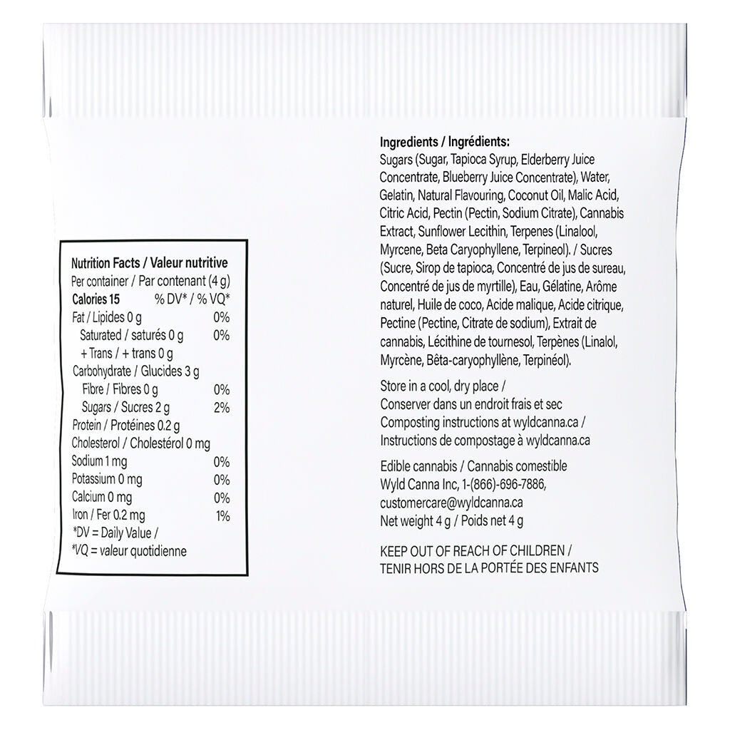 Real Fruit Elderberry Indica Gummies 2:1 THC:CBN - 