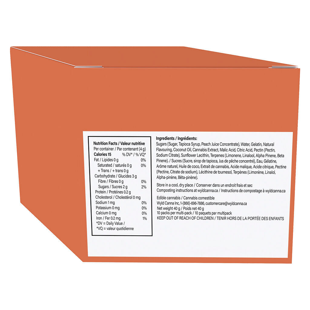 Real Fruit Peach HYBRID Gummies 3:1 CBD:THC - 