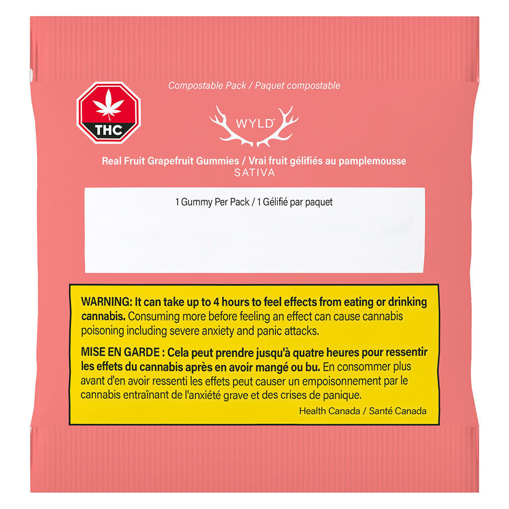 Real Fruit Grapefruit Sativa Gummies 1:1:1 THC:CBG:CBC - 