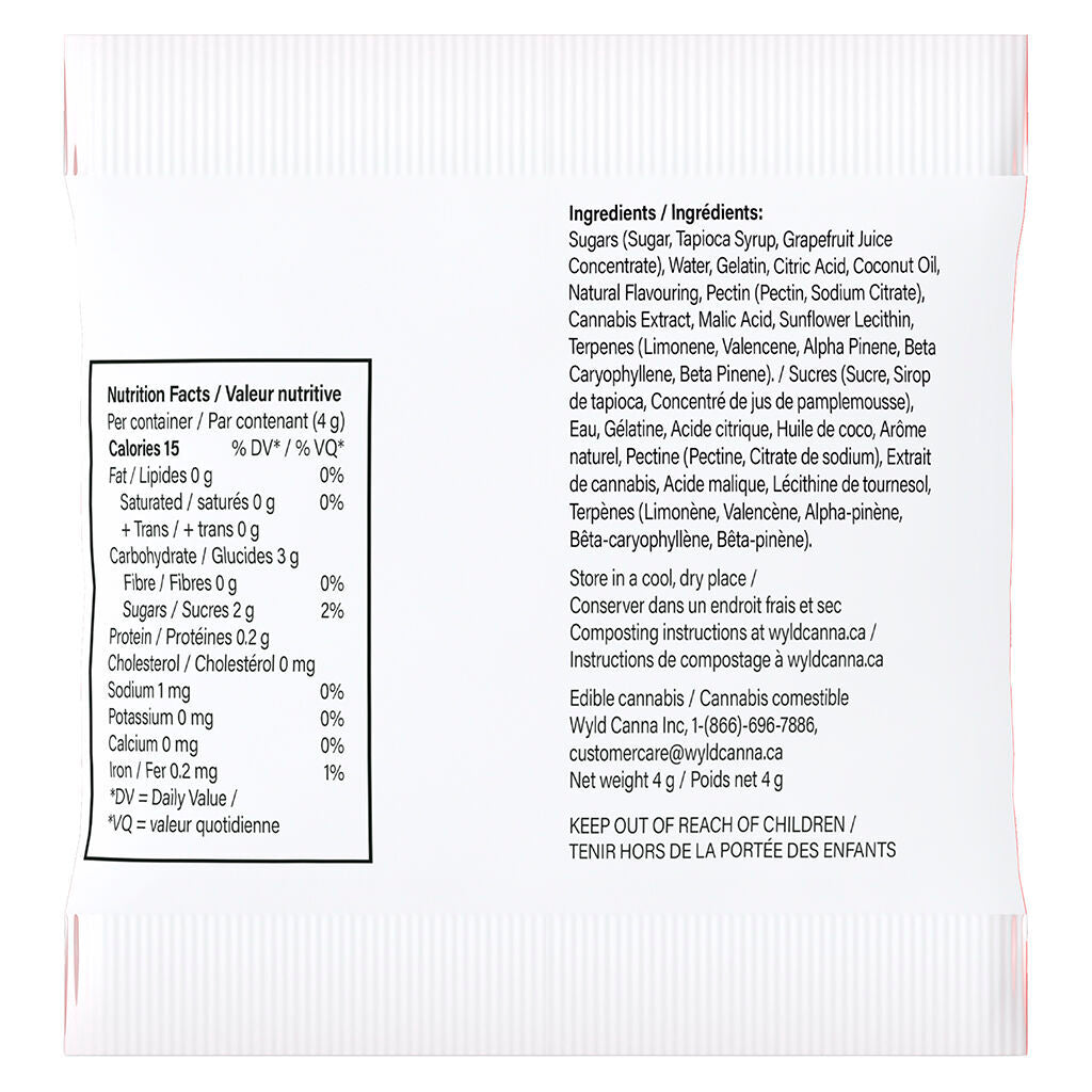 Real Fruit Grapefruit Sativa 1:1:1 THC:CBG:CBC Multipack - 