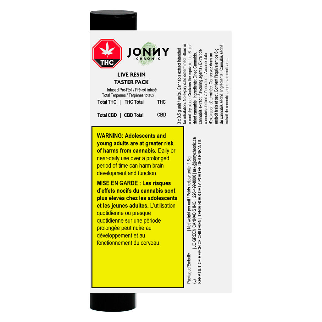 Live Resin Taster Pack Infused Pre-Roll - 