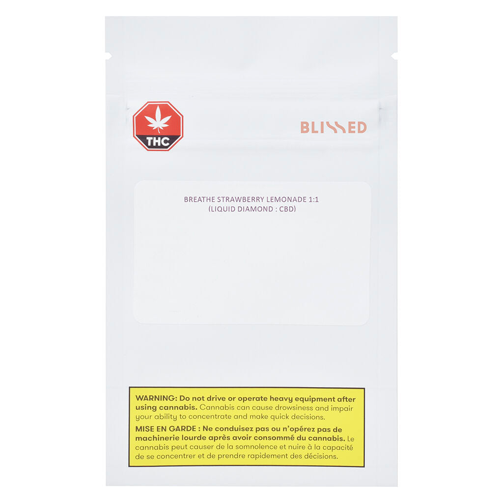 Breathe Strawberry Lemonade 1:1 (diamant liquide : CBD)