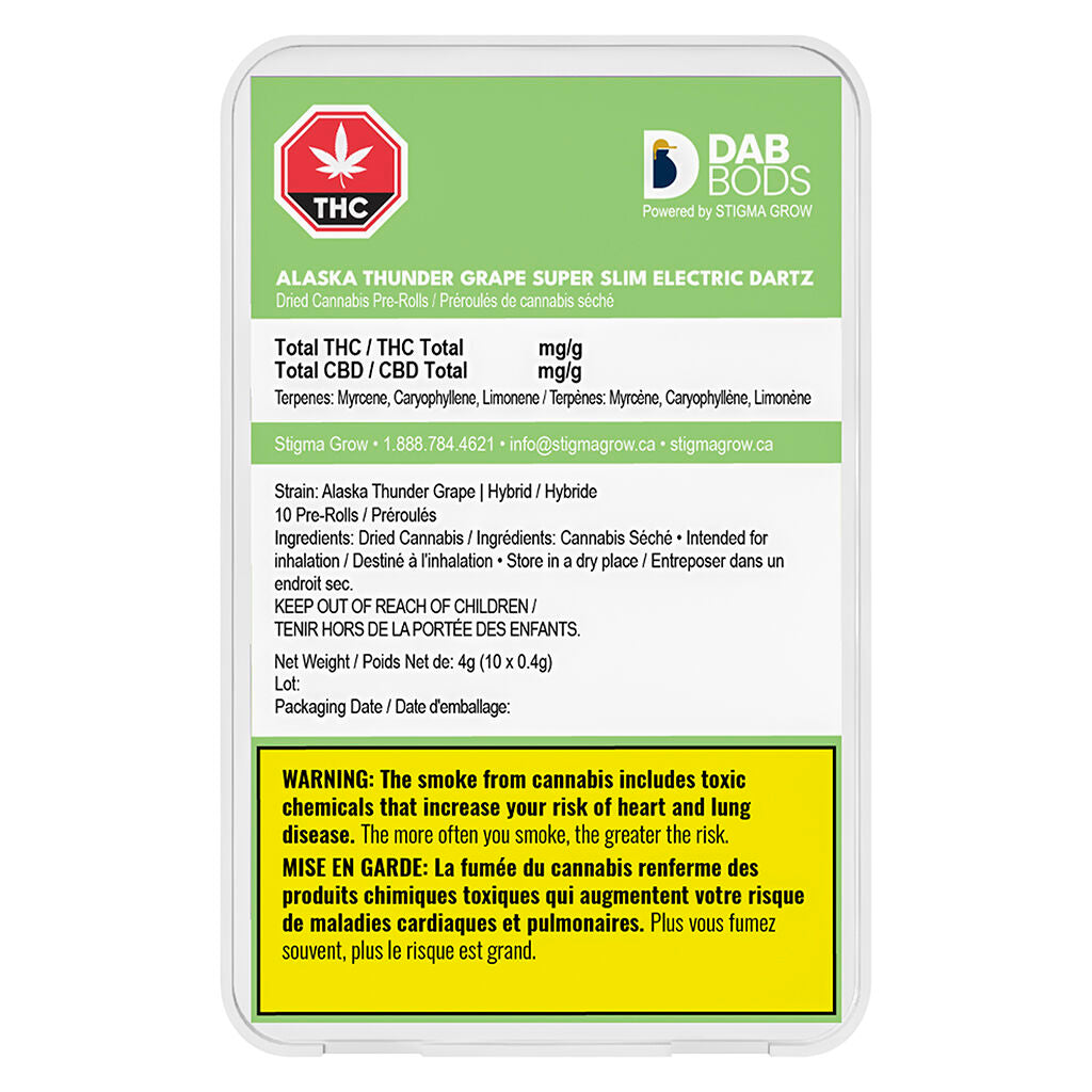 Alaska Thunder Grape Electric Dartz Super Slim Pre-Roll - 